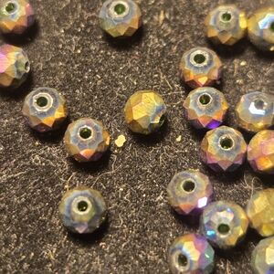 Iridescent Faceted Austrian Beads